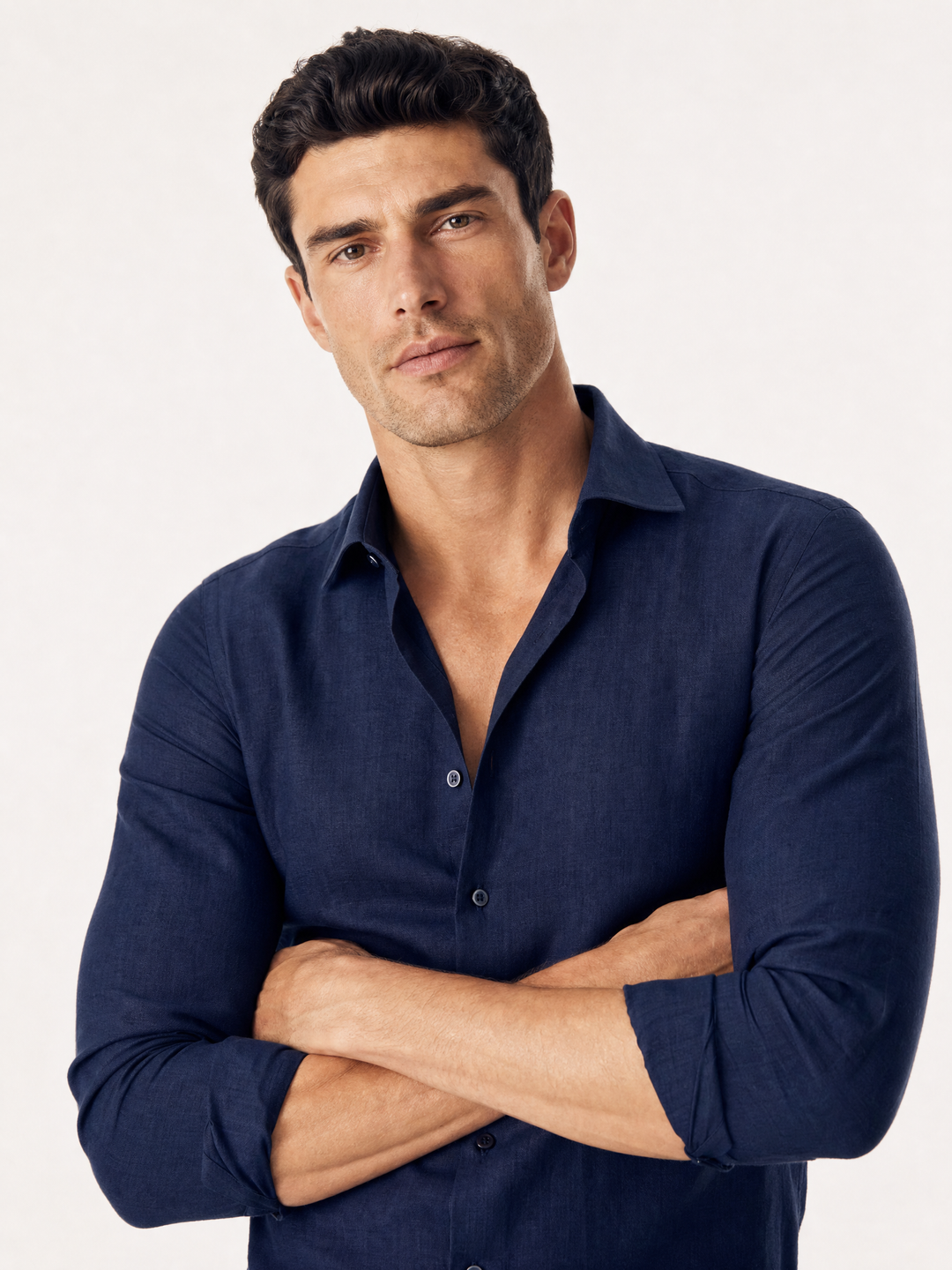 Chemise en Lin Naturel - Marine