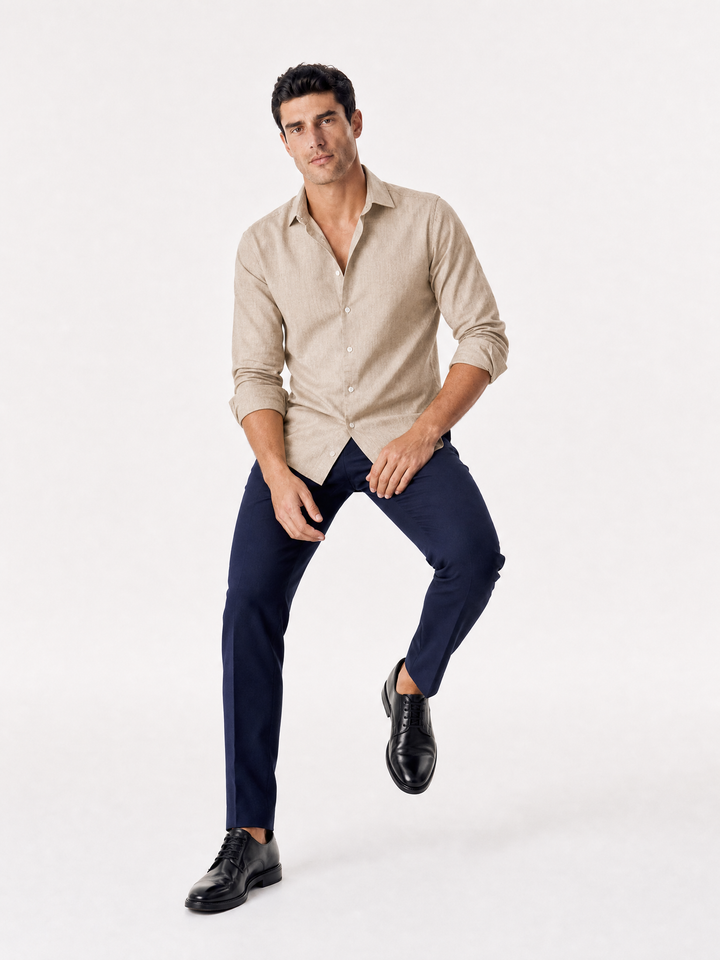 Chemise Chambray Delavee - Kaki Naturel