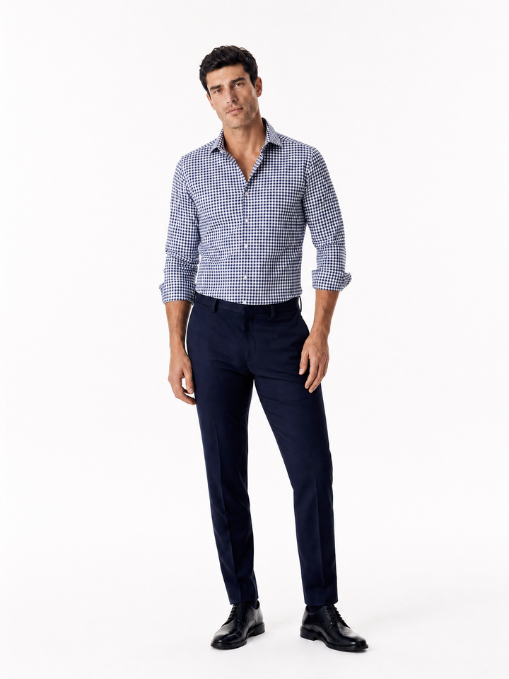 Chemise Vichy Parisien - Bleu Marine