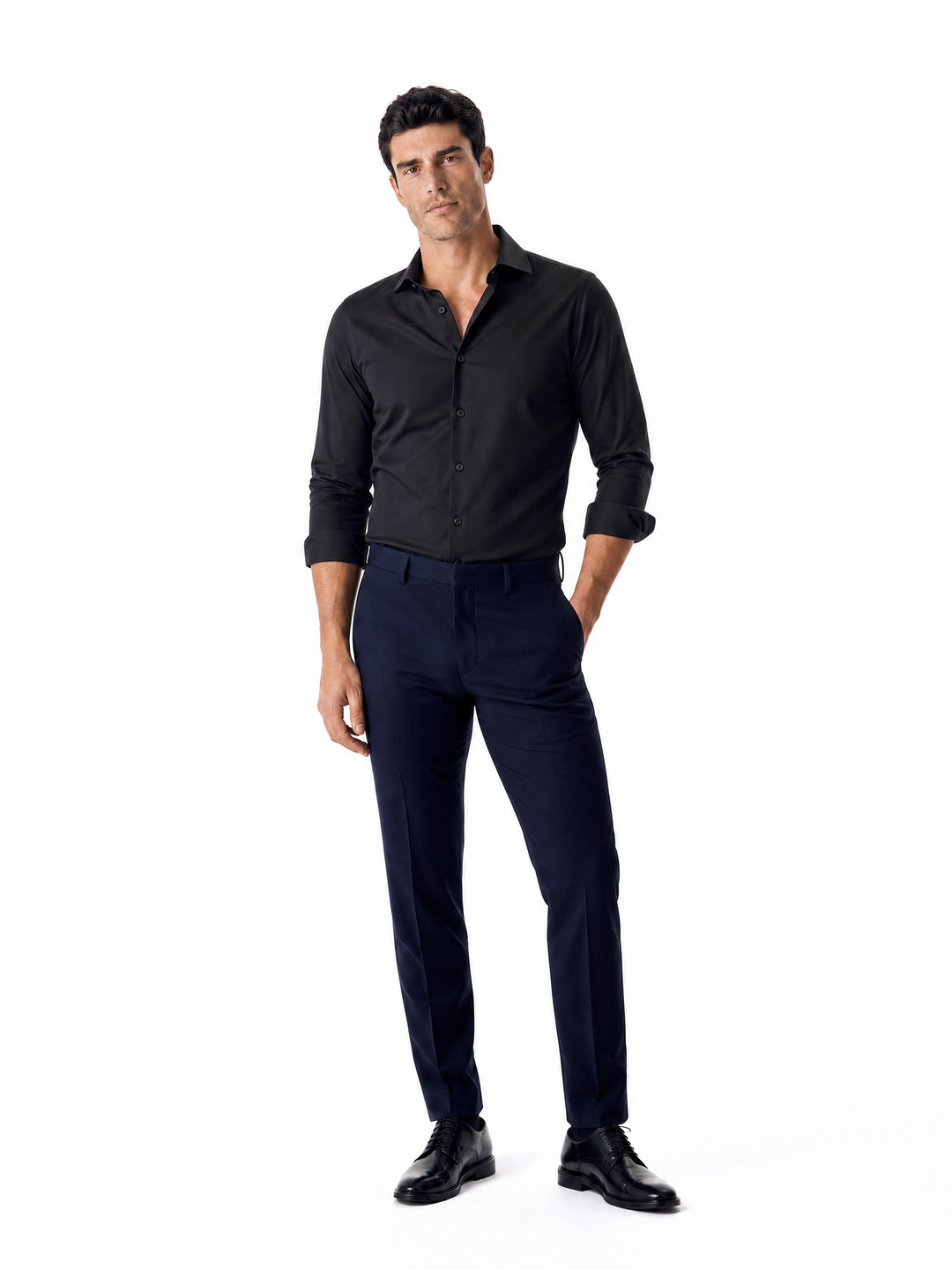 Chemise Twill Stretch - Noir Profond