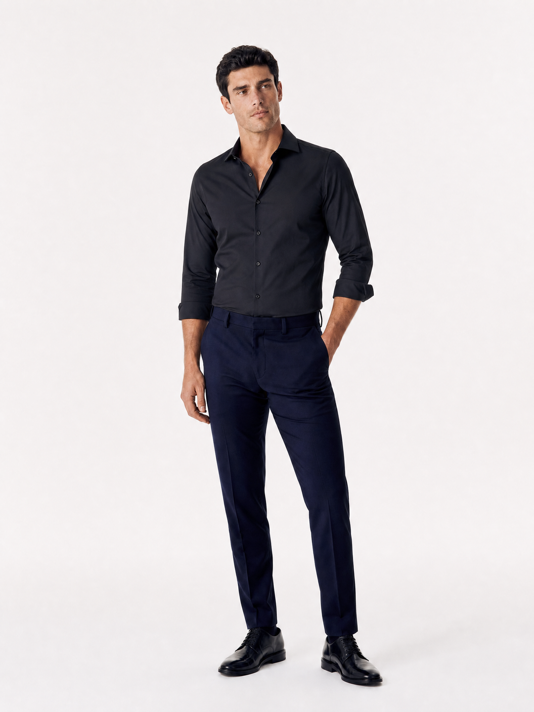 Chemise Popeline Infroissable - Noir Profond